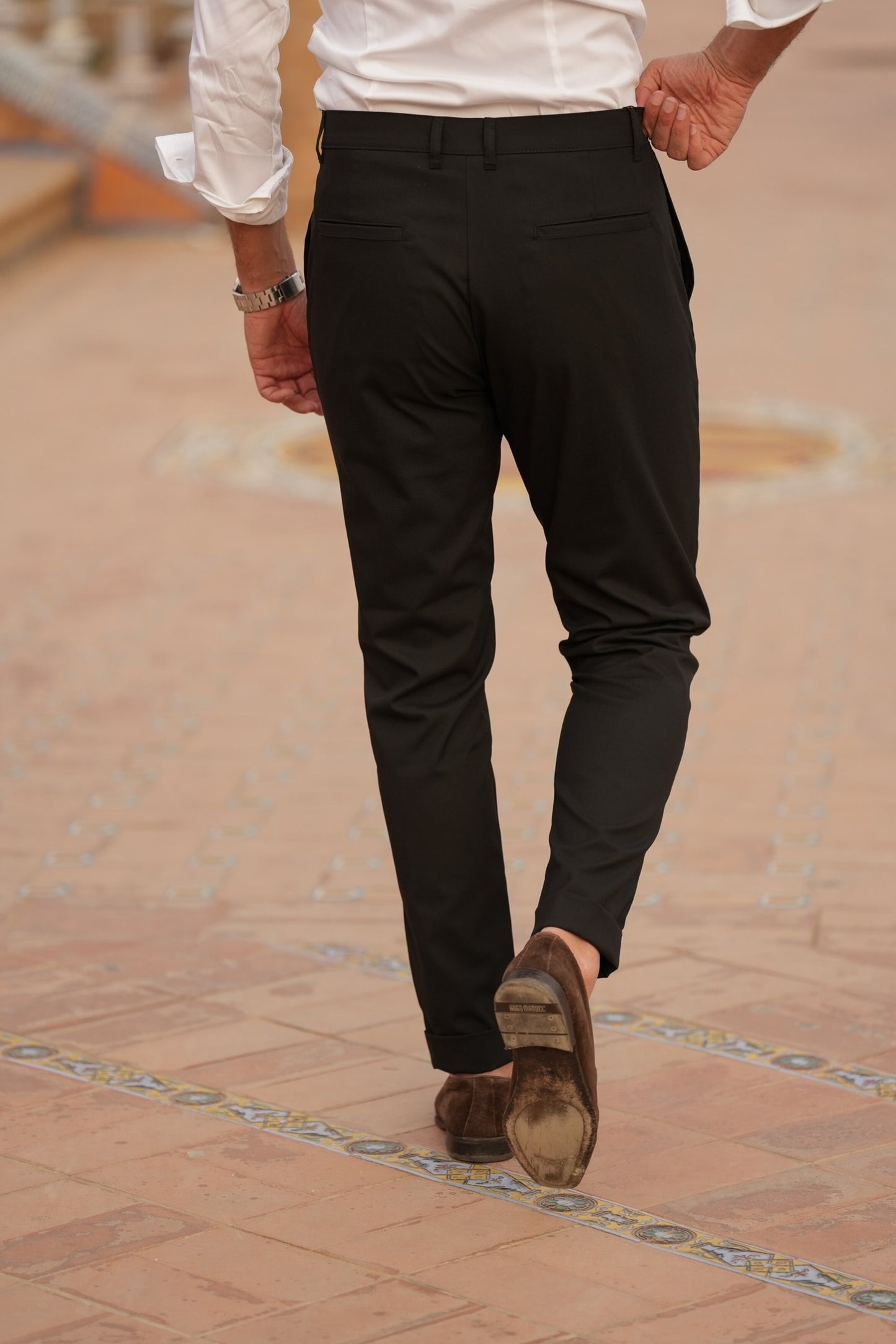 ALNO Schwarze Chino Hose
