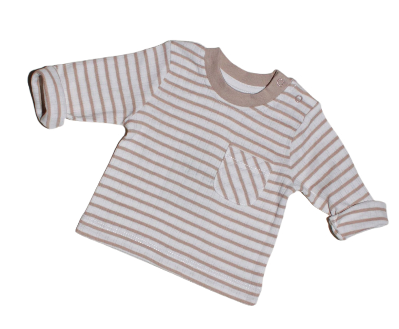 IGEL Shirt in cremefarbe mi beigen Streifen - ALBAY