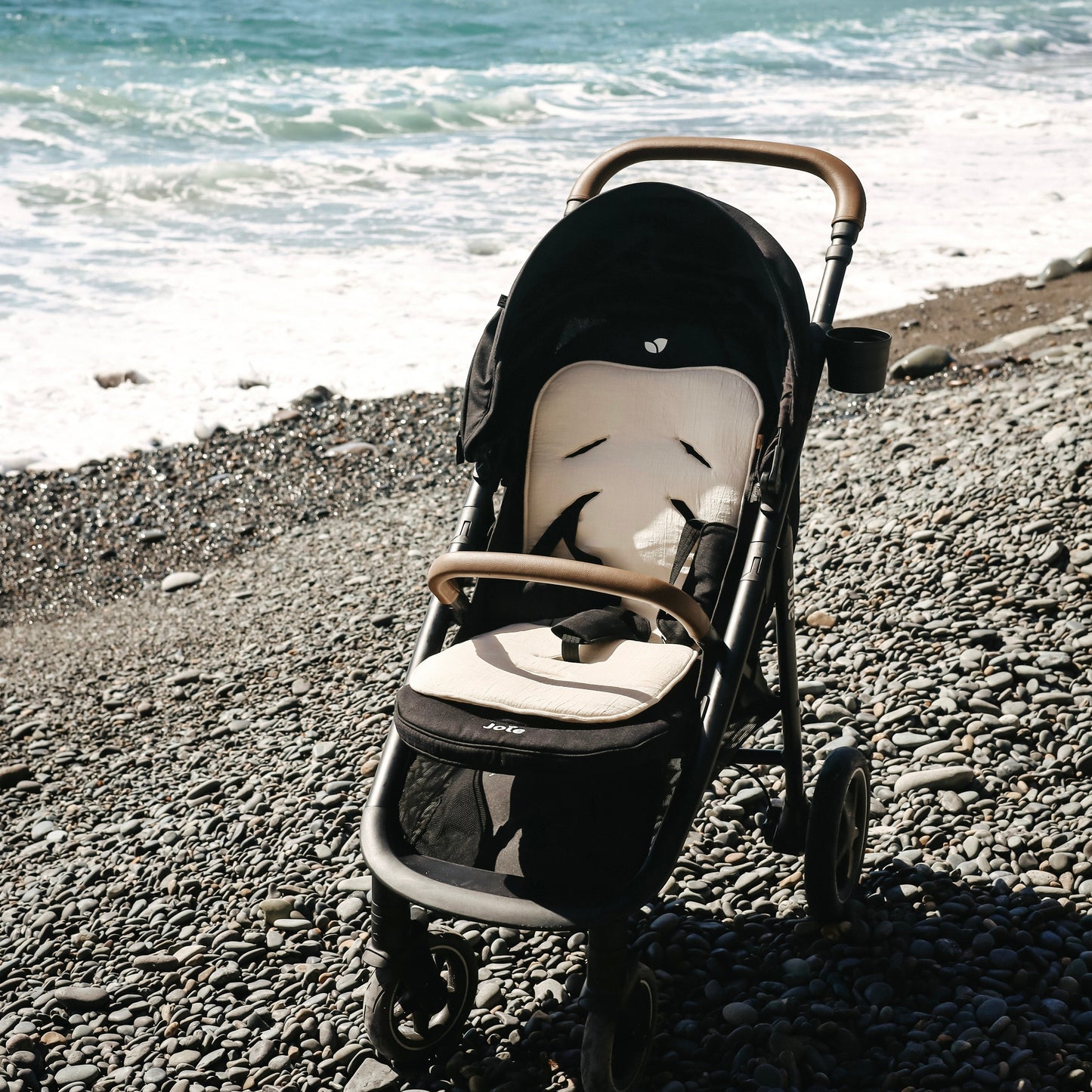 Sitzauflage Leinen für den Kinderwagen - universell passend