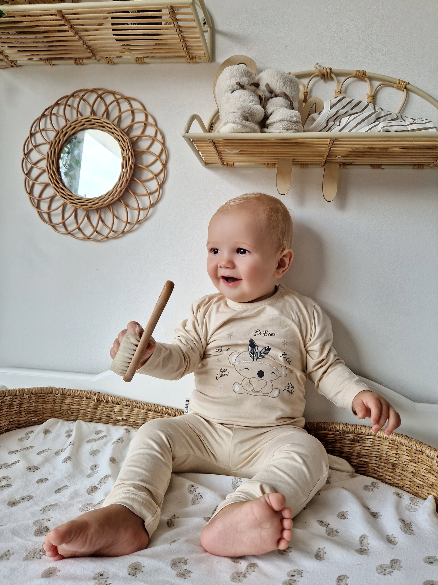 ALIA Langarmshirt in beige - ALBAY