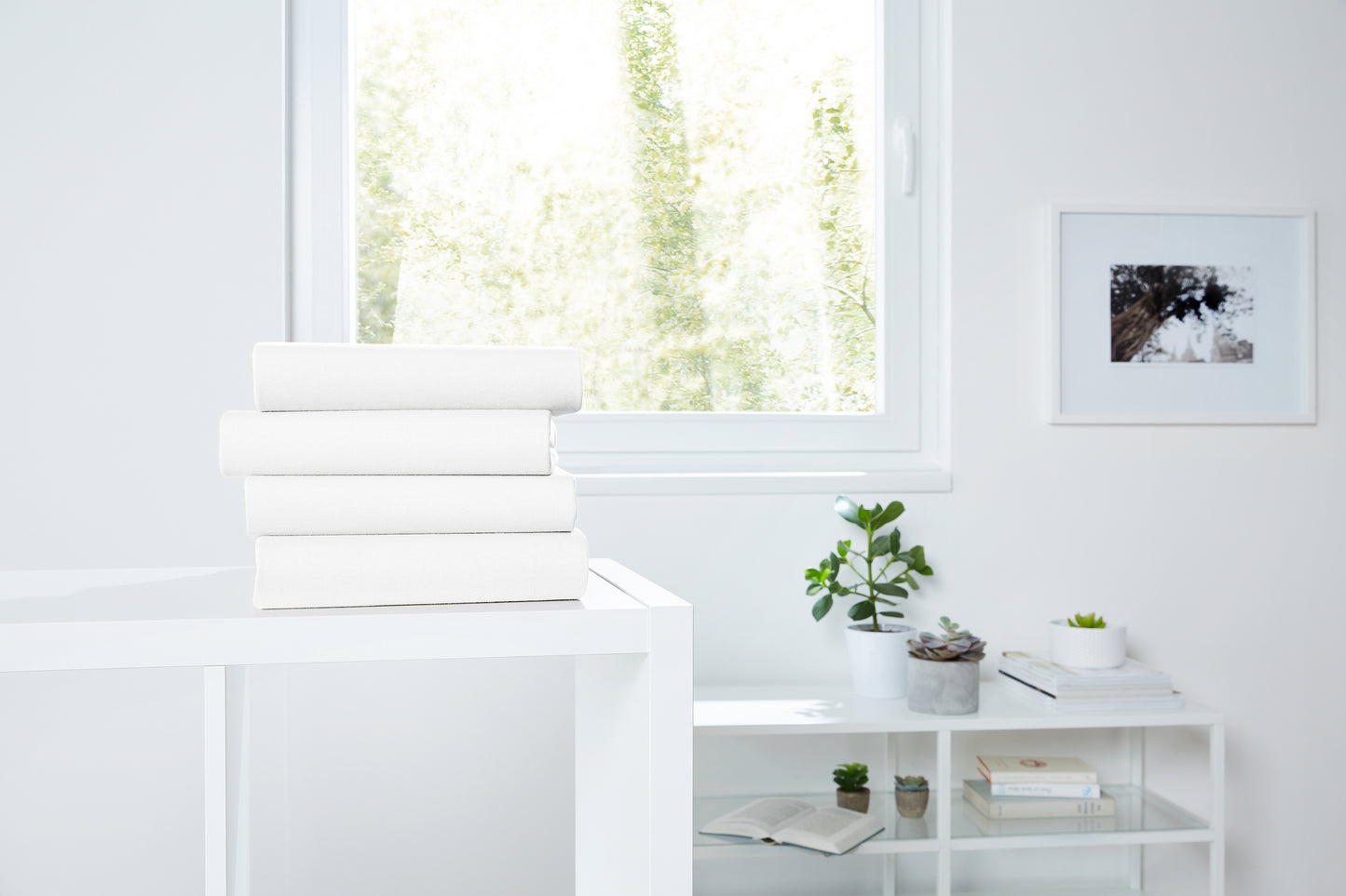 Primera Jersey-Spannbetttuch im weiß 180-200 x 200 cm