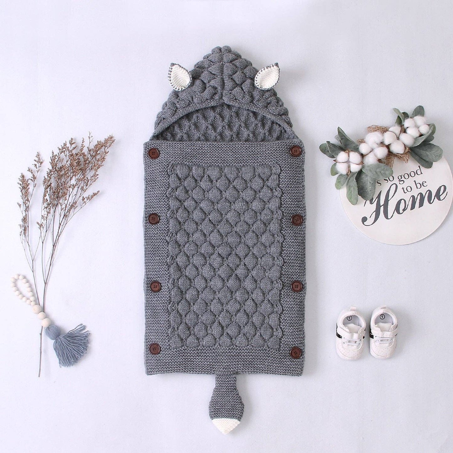 FUCHSA Gestrickter Schlafsack mit Fleece in verschiedenen Farben - ALBAY