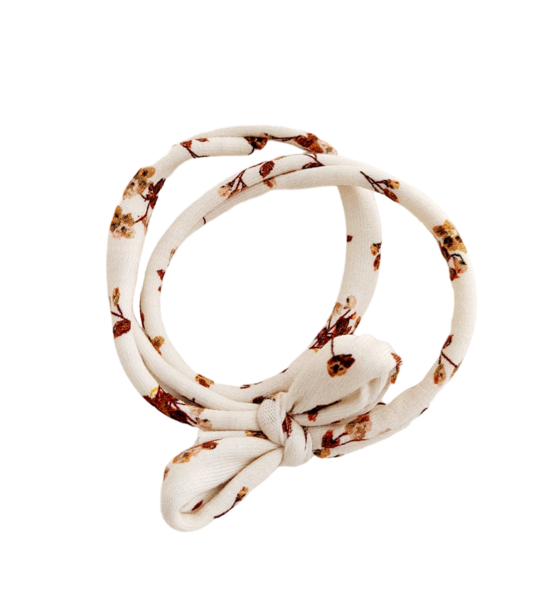 FINE Haarband in creme mit floralem Muster