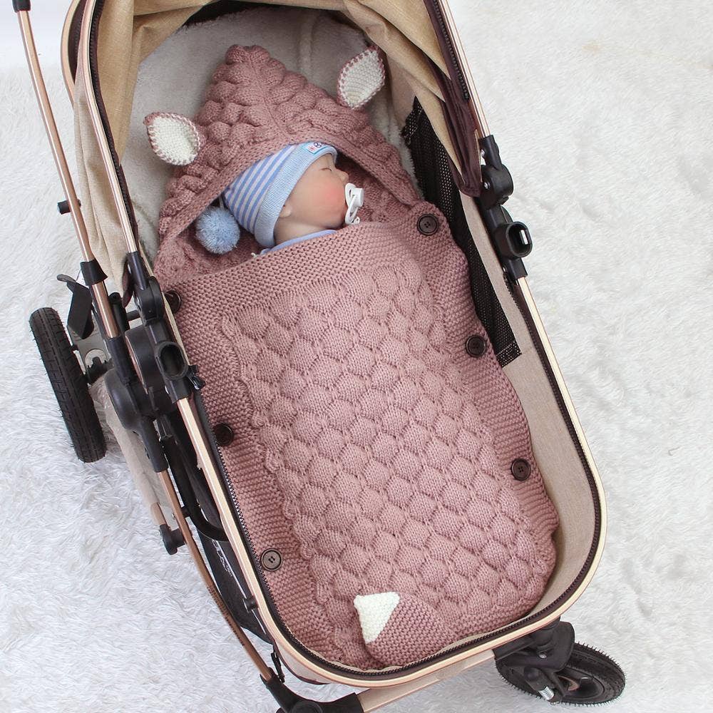FUCHSA Gestrickter Schlafsack mit Fleece in verschiedenen Farben - ALBAY