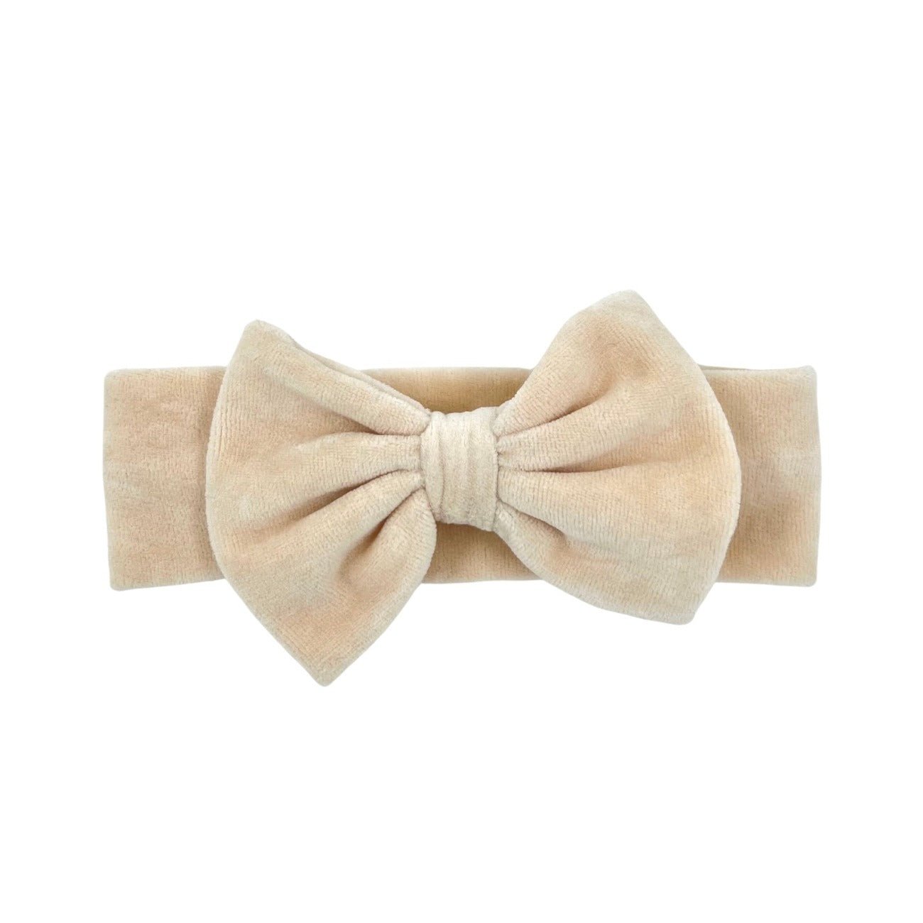 OLIVIA Velour Haarband in beige - ALBAY