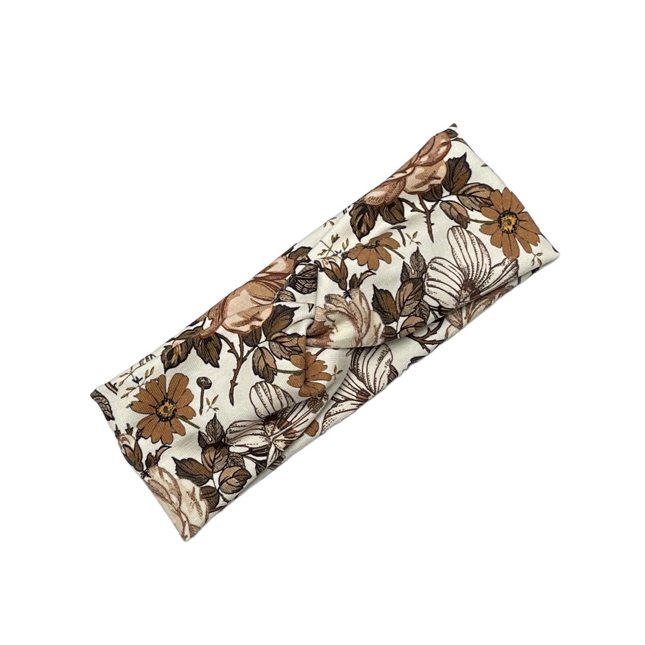 ALECIA Haarband in creme und braunem floralen Muster - ALBAY