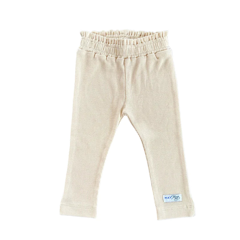 HELENA Hose mit Rüschen am Bund in beige - ALBAY
