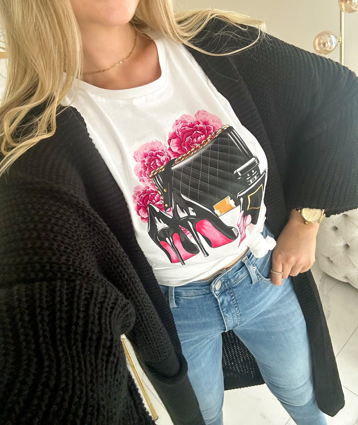 ZOELLA Langer Cardigan in schwarz