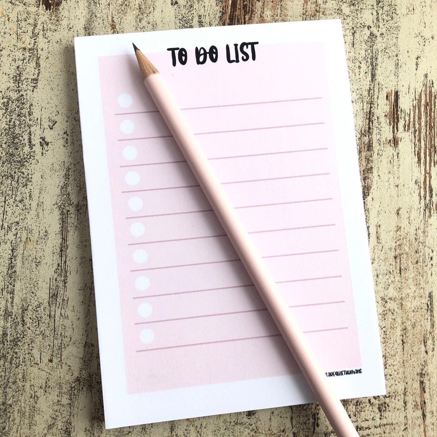 To Do Liste A6 50 Blatt, Notizblock, Minimal in rosa