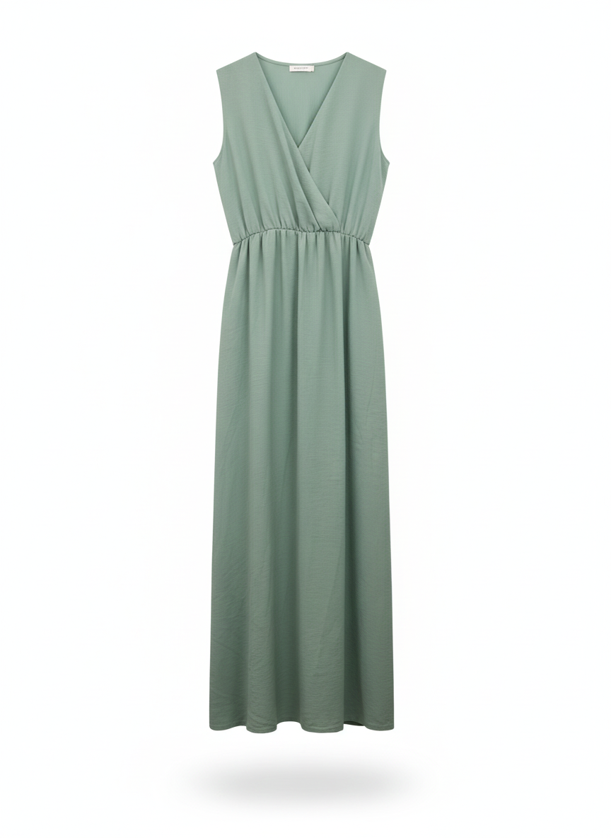 LEENA Maxi Kleid kurz in wassergrün