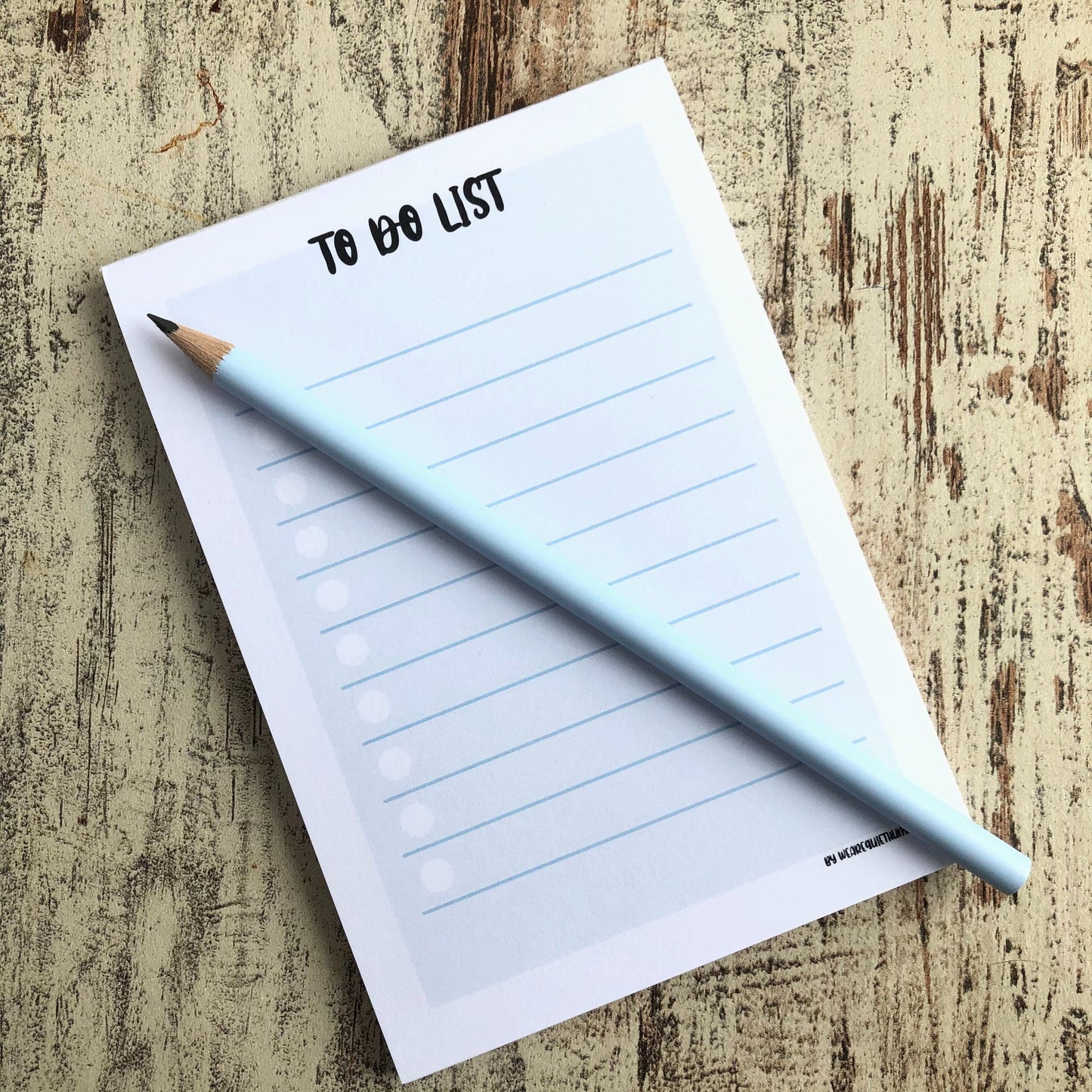 To Do Liste A6 50 Blatt, Notizblock, Minimal in blau
