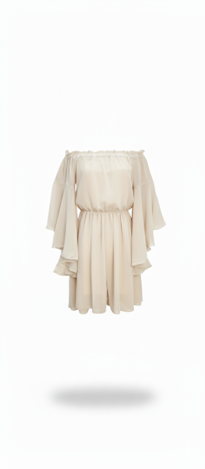 Kurzes Kleid beige