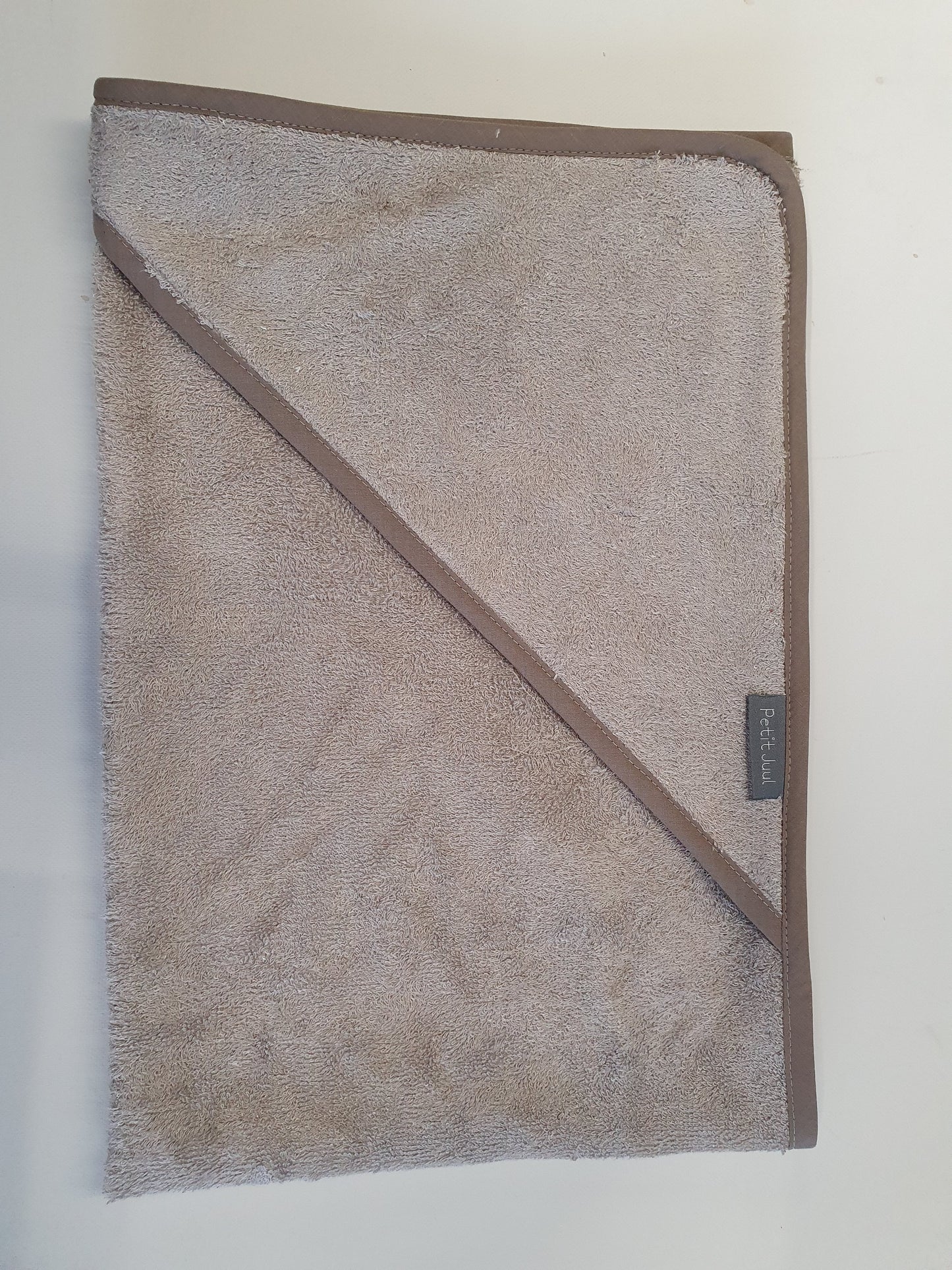 Handtuch Badecape in taupe - Handmade - ALBAY