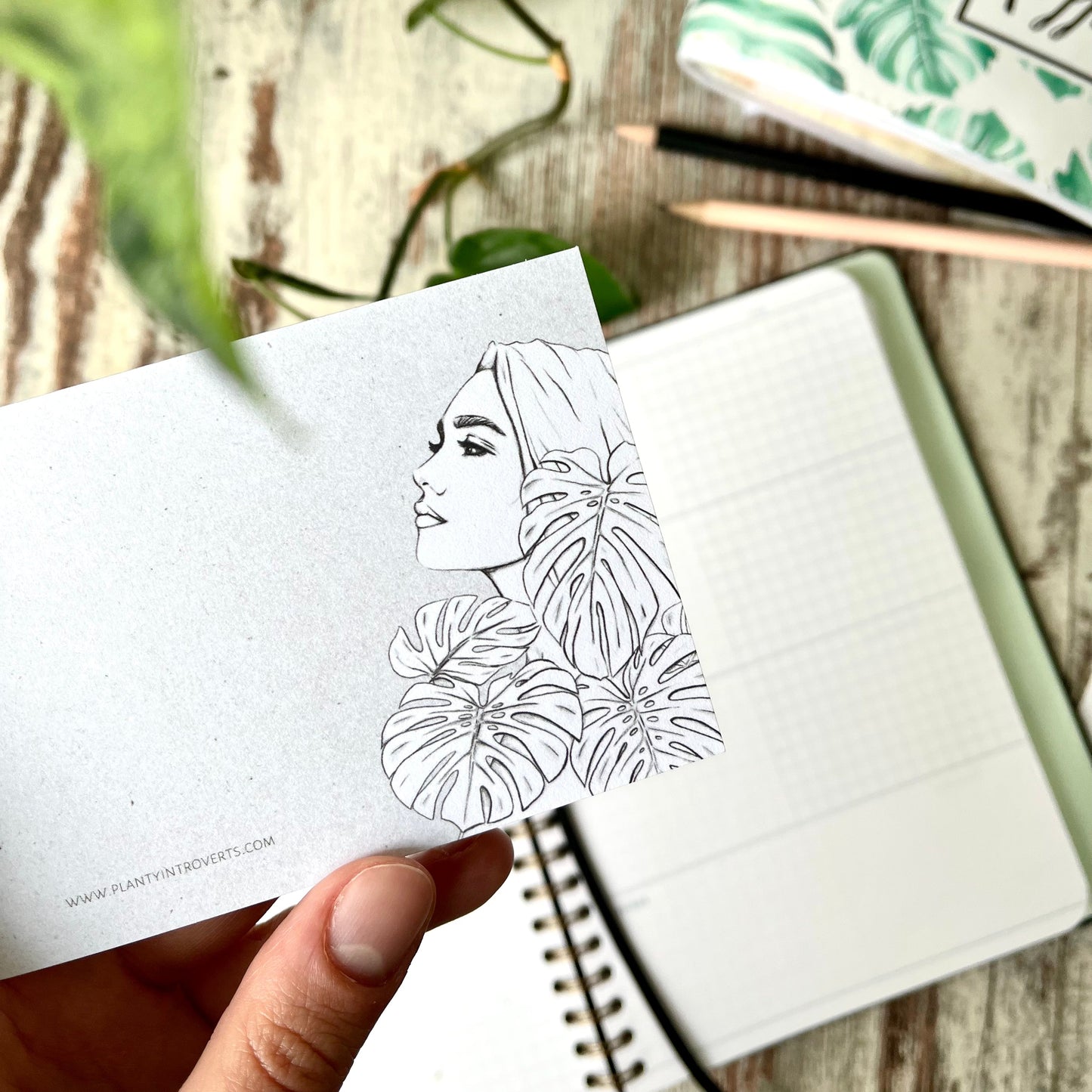 Notizblock A7 - Monstera deliciosa, Notiz Zettel, To Do Liste