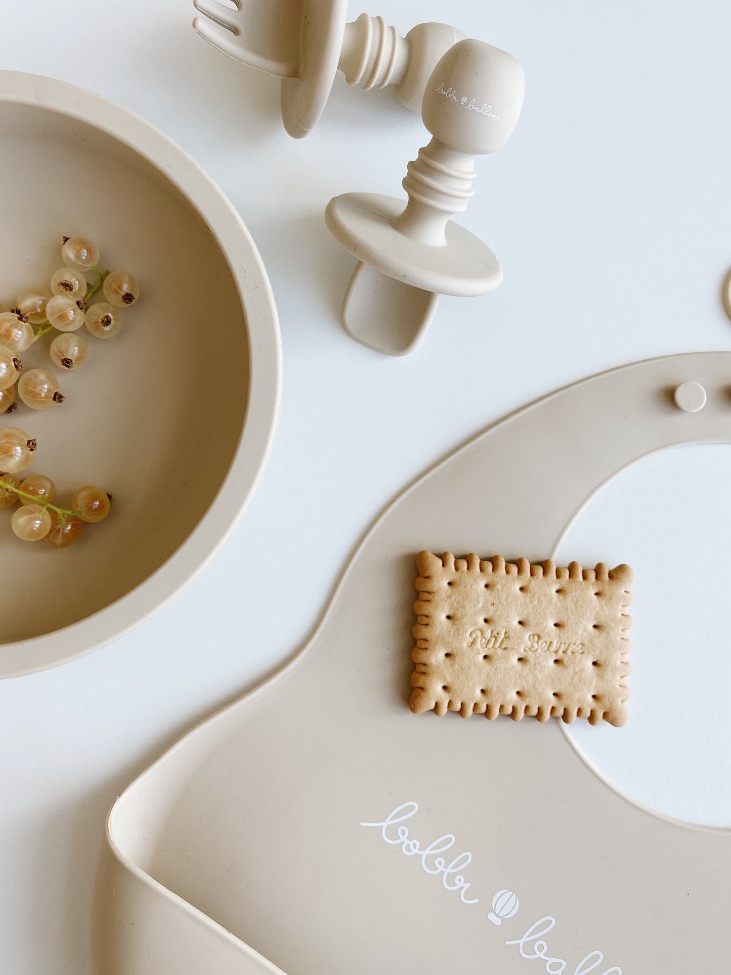 BOBBI Esslern Besteck aus Silikon in beige - ALBAY