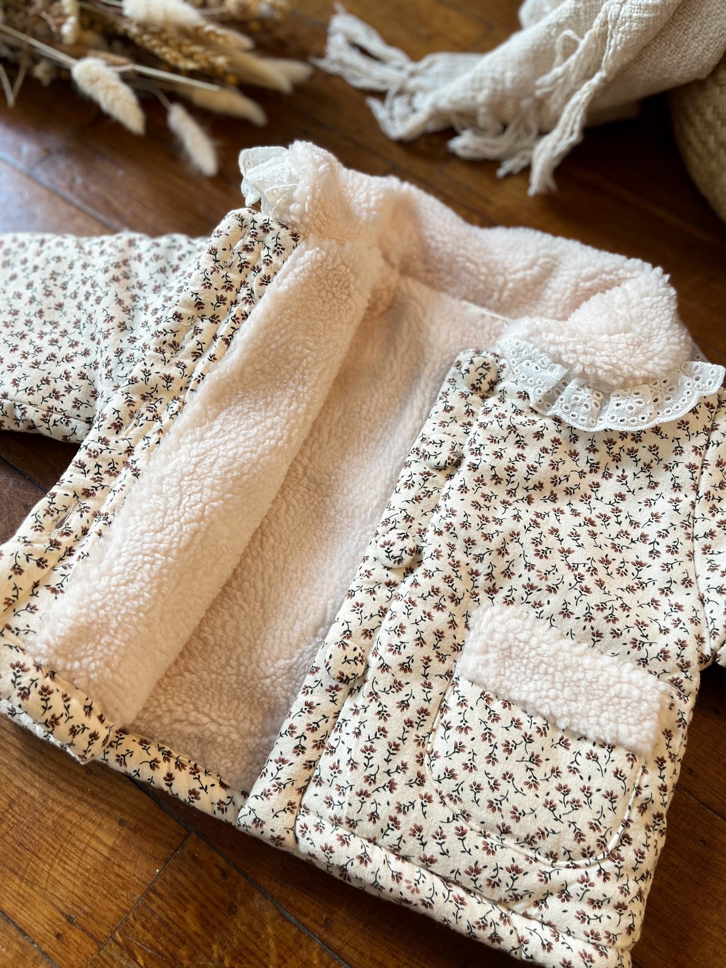 ZALINA Jacke mit Rüschen mit Blümchenmuster in creme - ALBAY