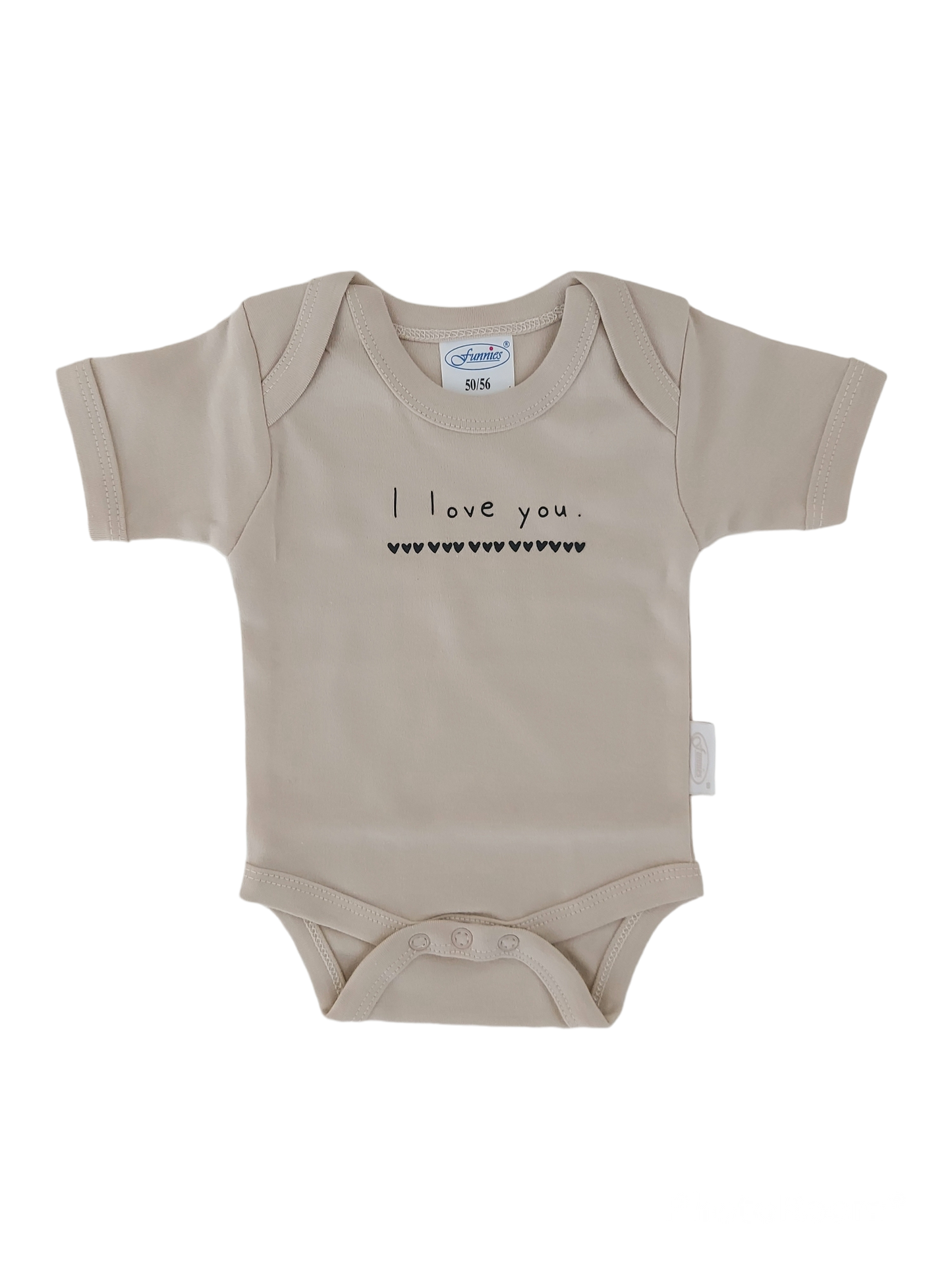 ILY Kurzarm Body in taupe - Handmade - ALBAY