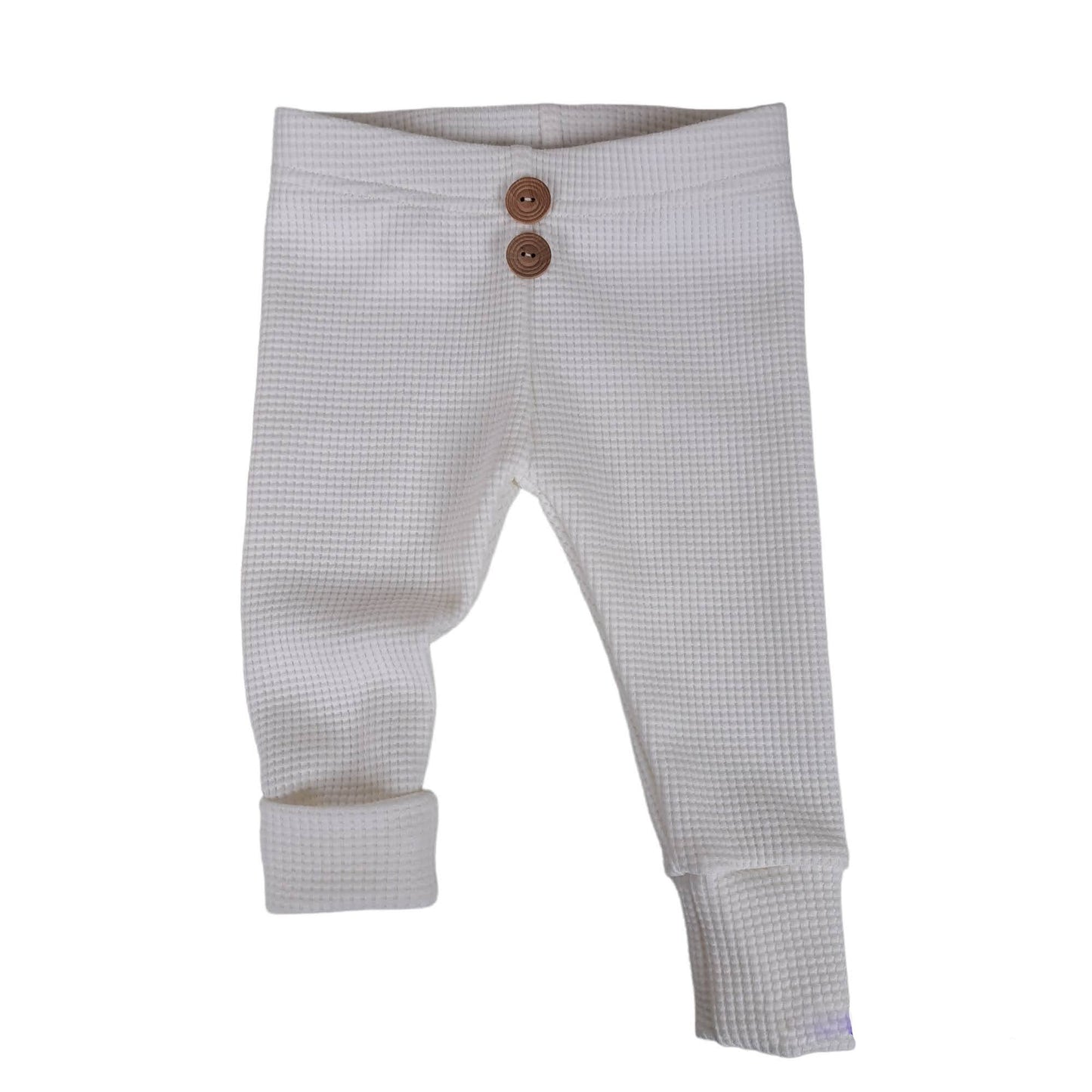 LUKE Legging Hose aus dünnem Waffelstoff in cremeweiß - ALBAY