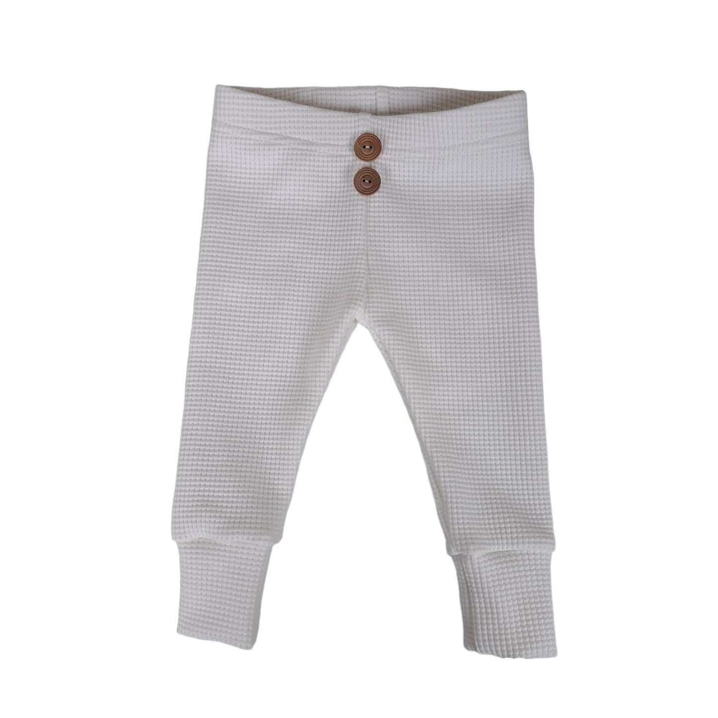 LUKE Legging Hose aus dünnem Waffelstoff in cremeweiß - ALBAY