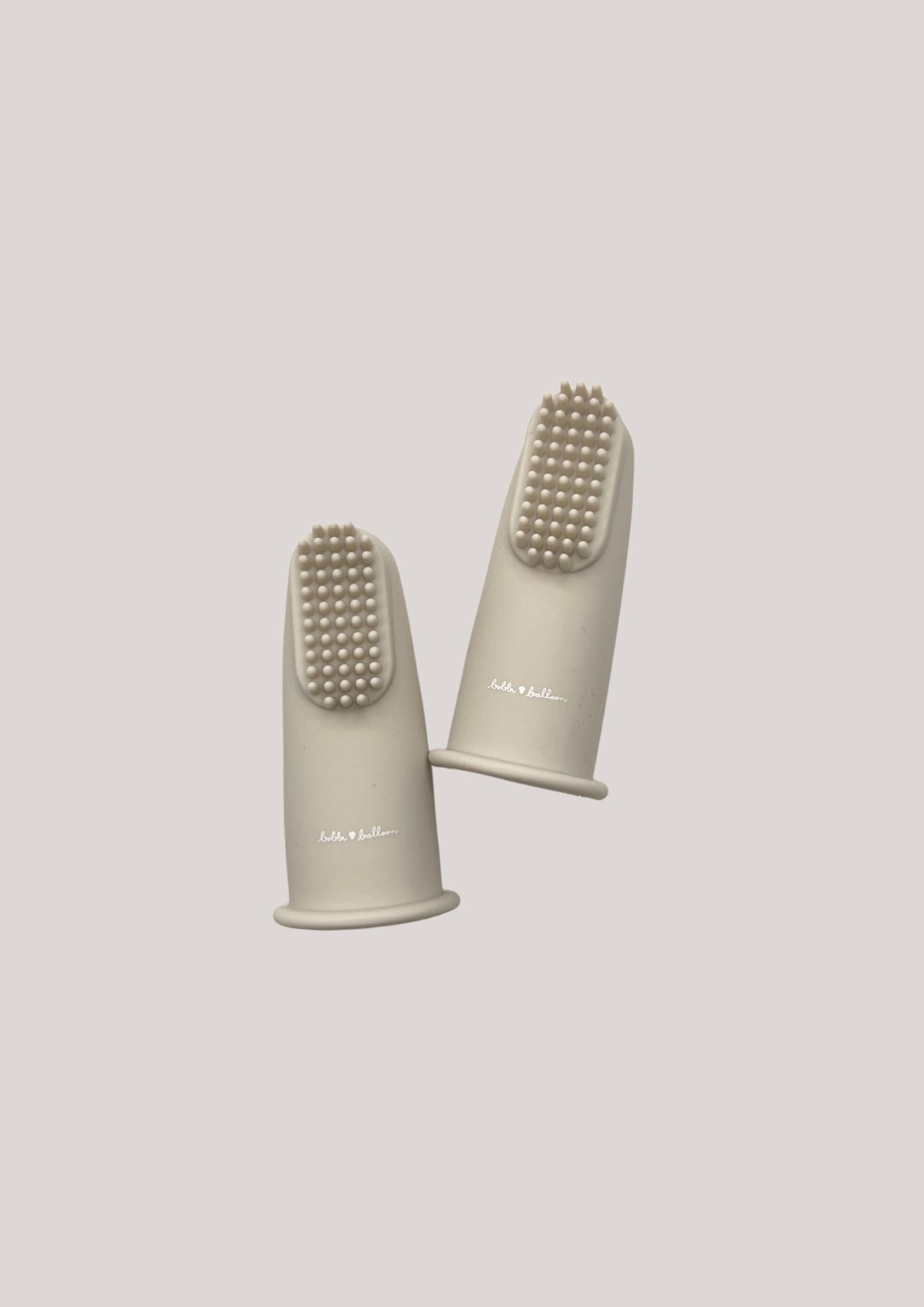 BOBBI Fingerzahnbürste aus Silikon in beige 2 Stück - ALBAY