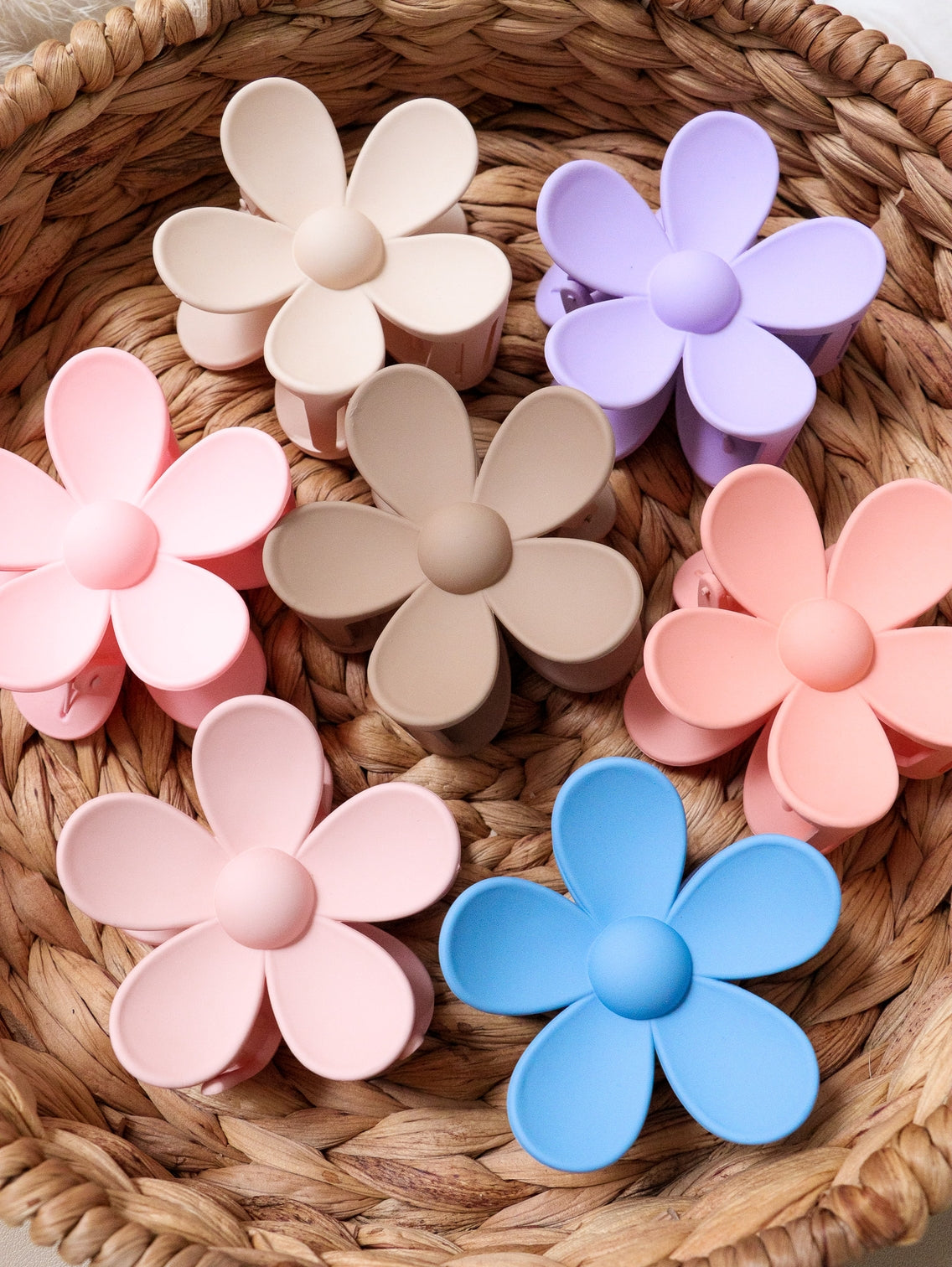 FLOWERS Haarspange klein in beige