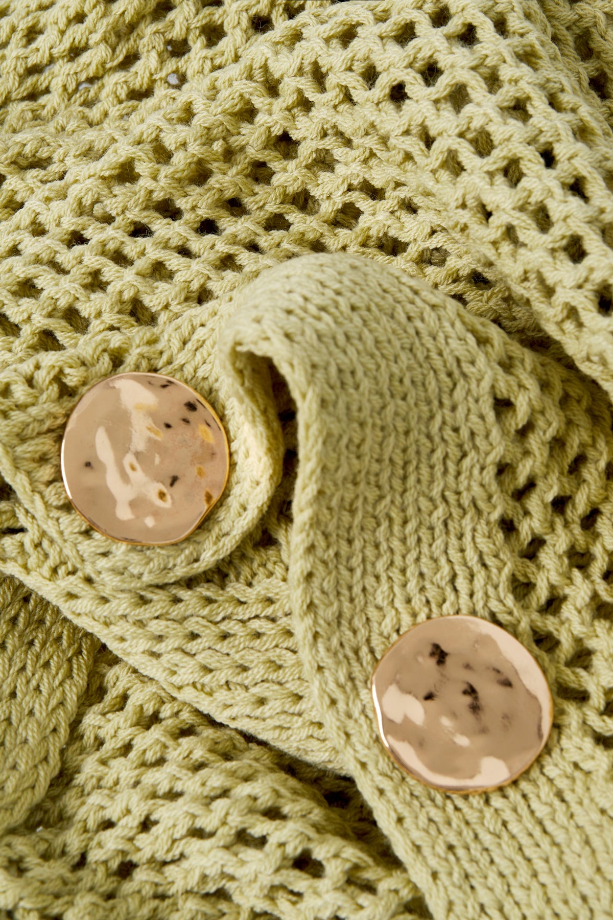 Gestrickte Polyester Damen-Cardigan Offener Vorderteil Häkelmuster