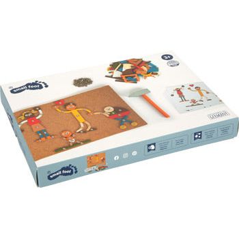 Small Foot Personalisierbares Hammer-Steckspiel – Klassisches Klopfspiel  ab 3 Jahre