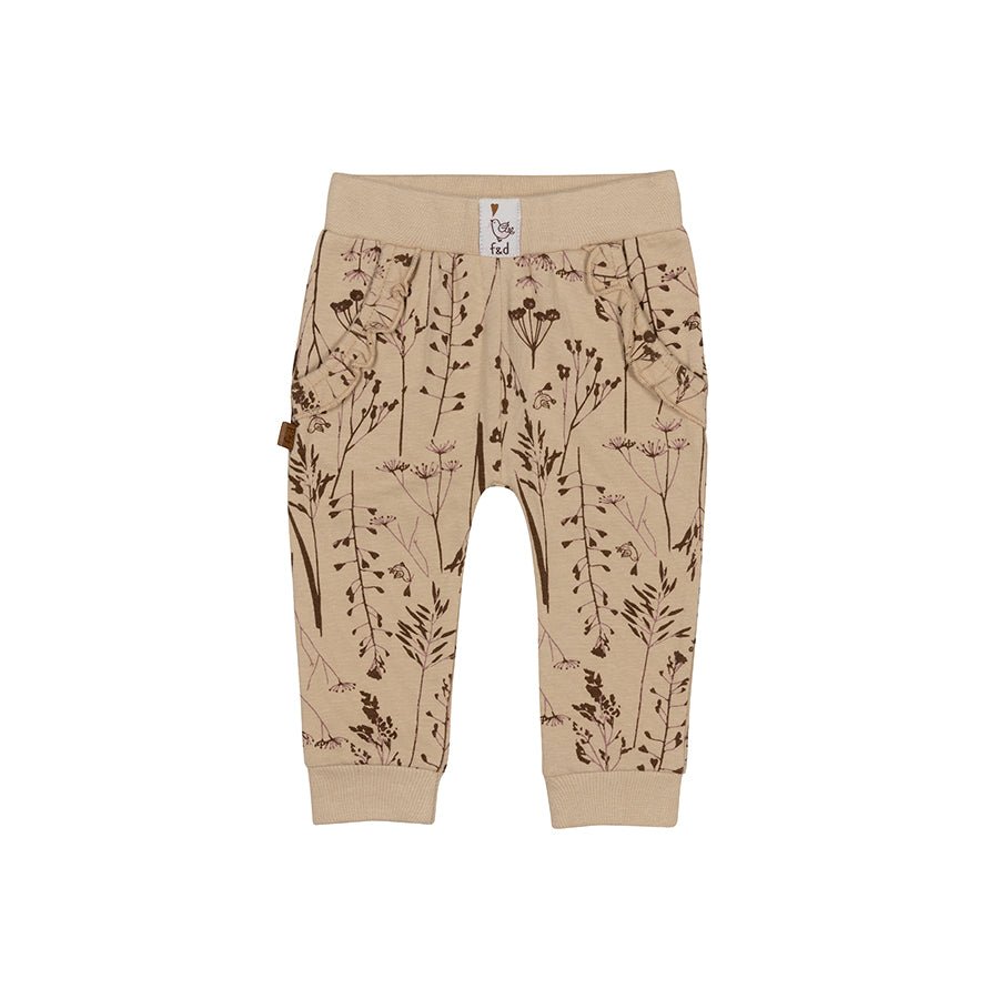 WINTERBLUMEN Hose in beige braun