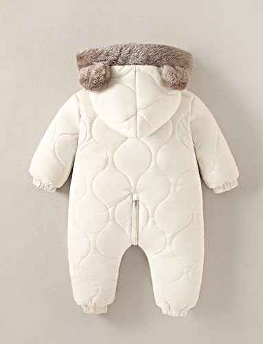 NEAWEALY Baby Winter Overall Schneeanzüge Fleece Gefüttert Warmer Jumpsuit mit Kapuze