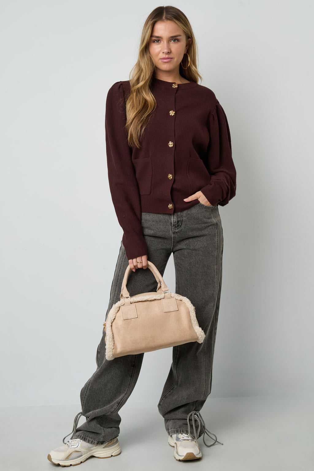 Umhängetasche mit Teddy-Details