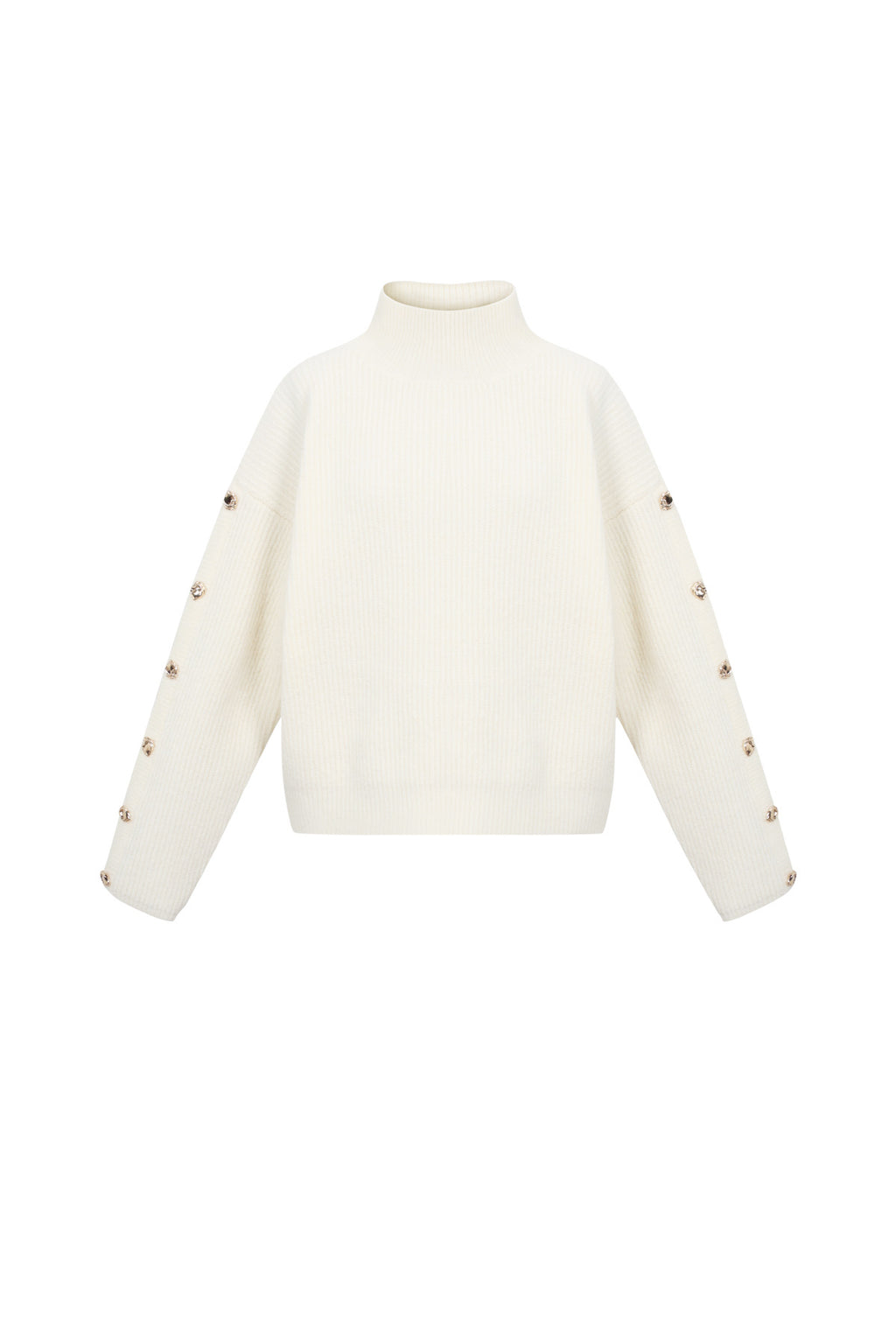 Strick-Polyesterfaser Damen Rollkragenpullover Casual Einfarbig