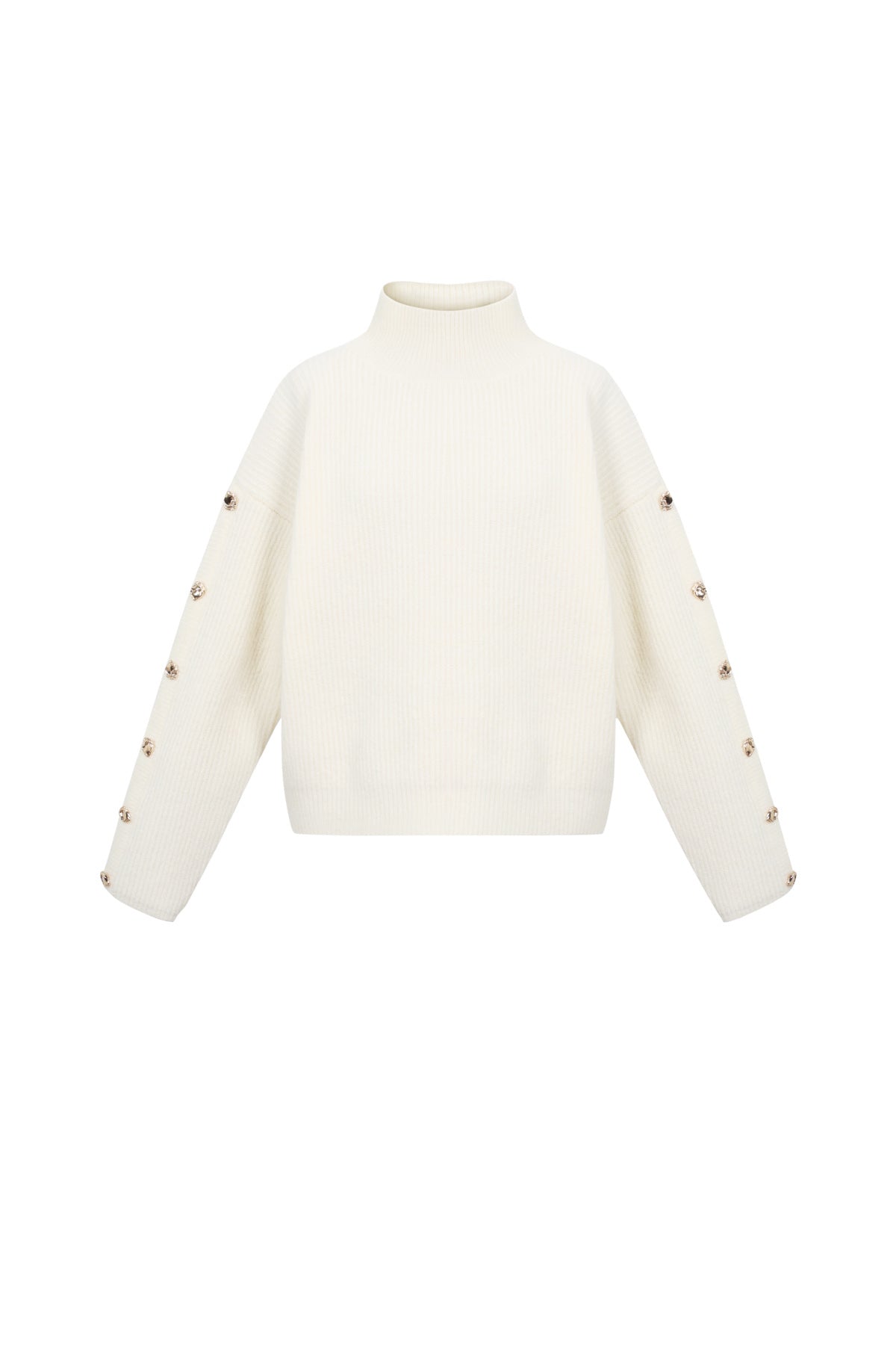 Strick-Polyesterfaser Damen Rollkragenpullover Casual Einfarbig