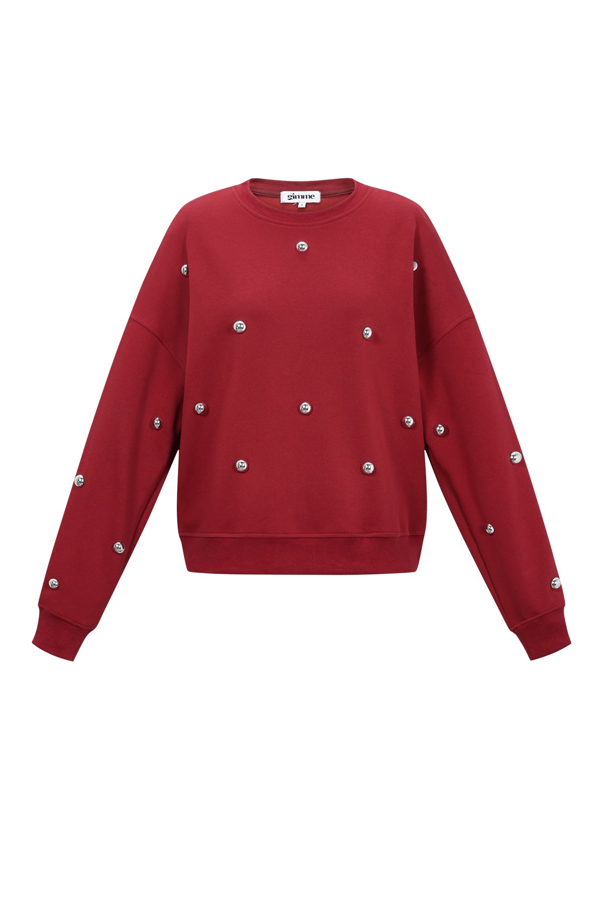 Gestrickte Baumwolle Damen Langarm Oberteil Casual Punkte