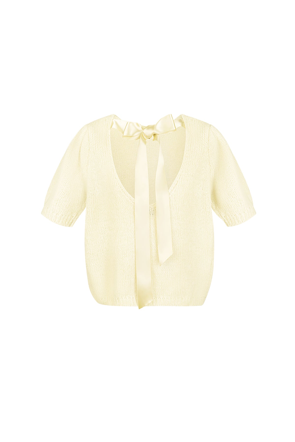 Nylon Damen Kurzarm Oberteil Gestrickt Rückenband Design