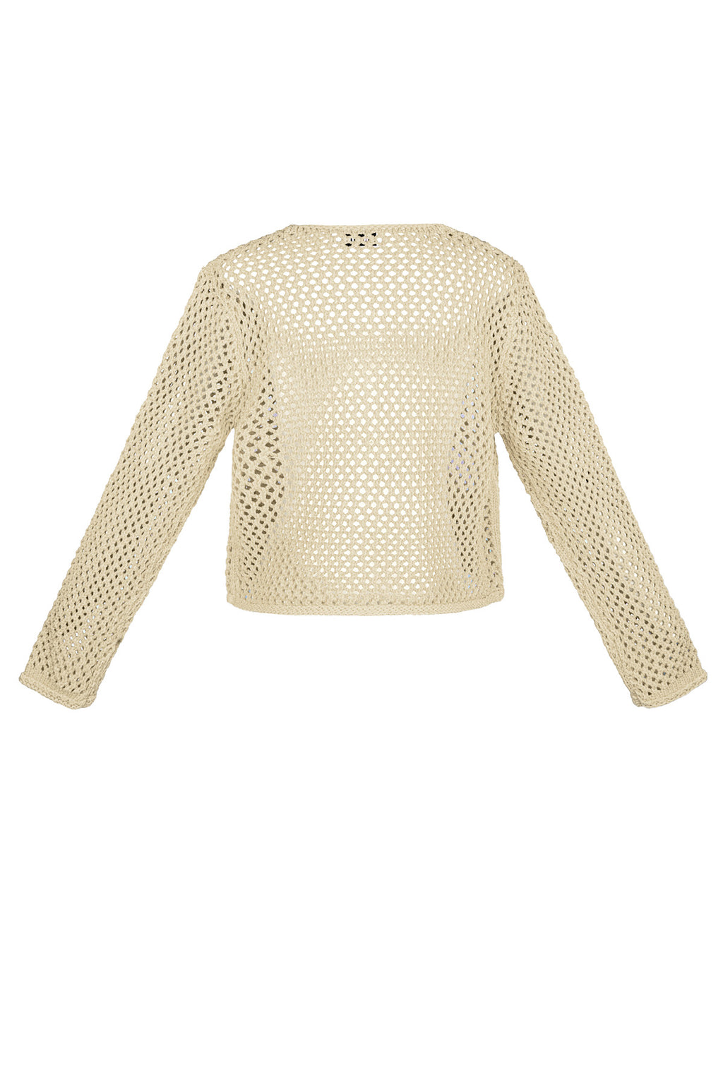 Gestrickte Polyester Damen-Cardigan Offener Vorderteil Häkelmuster