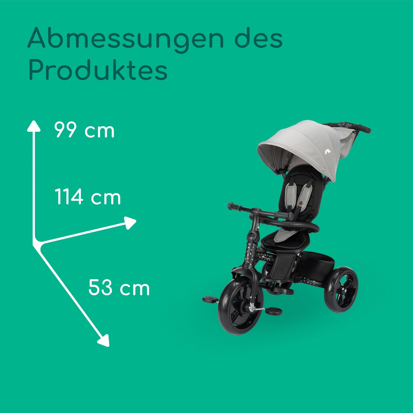 Bebeconfort Zephir, kompakter Baby Kinderwagen, 0–4 Jahre (bis zu 22 kg), leichter Reise Buggy (4,5 kg), in Kabinengröße, flacher und verstellbarer Sitz, Aufbewahrungskorb