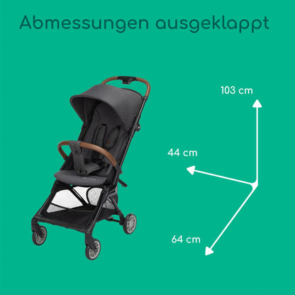 Bebeconfort Zephir, kompakter Baby Kinderwagen, 0–4 Jahre (bis zu 22 kg), leichter Reise Buggy (4,5 kg), in Kabinengröße, flacher und verstellbarer Sitz, Aufbewahrungskorb