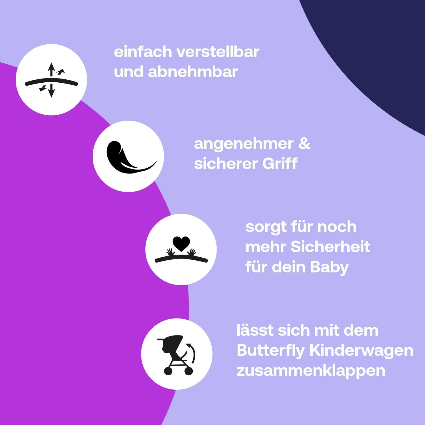 Bugaboo Butterfly ultrakompakter Reise-Kinderwagen, klein & leicht, einhändig faltbar und einfach zu lenken, ergonomischer City-Buggy für Babys ab 6 Monaten, mit viel Stauraum