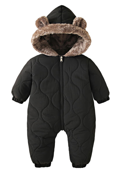 NEAWEALY Baby Winter Overall Schneeanzüge Fleece Gefüttert Warmer Jumpsuit mit Kapuze