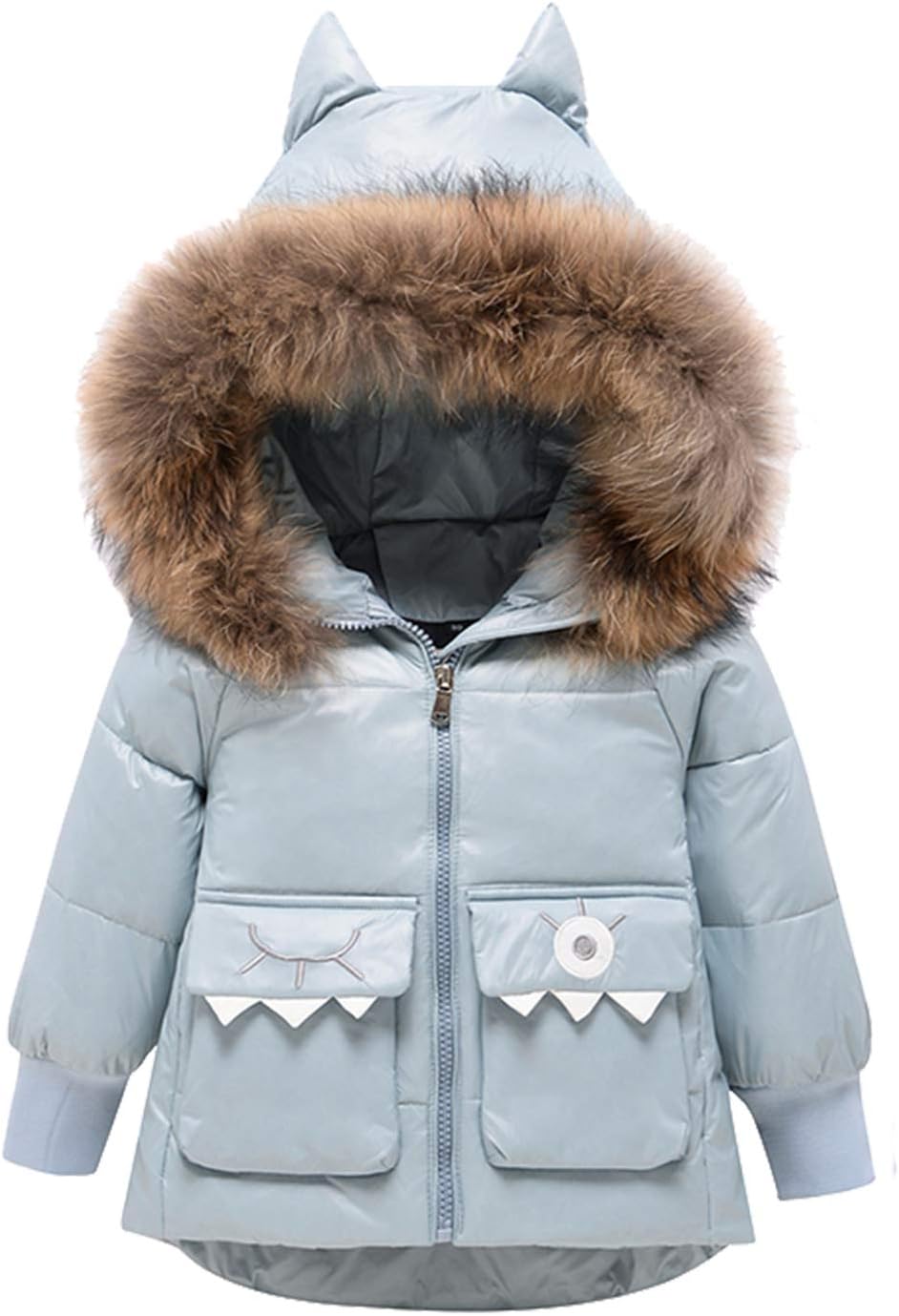 Amropi Skianzug Kinder Schneeanzug Daunenjacke mit Kapuze + Skihose 2tlg Winteranzug Set für 1-5 Jahre div. Farben