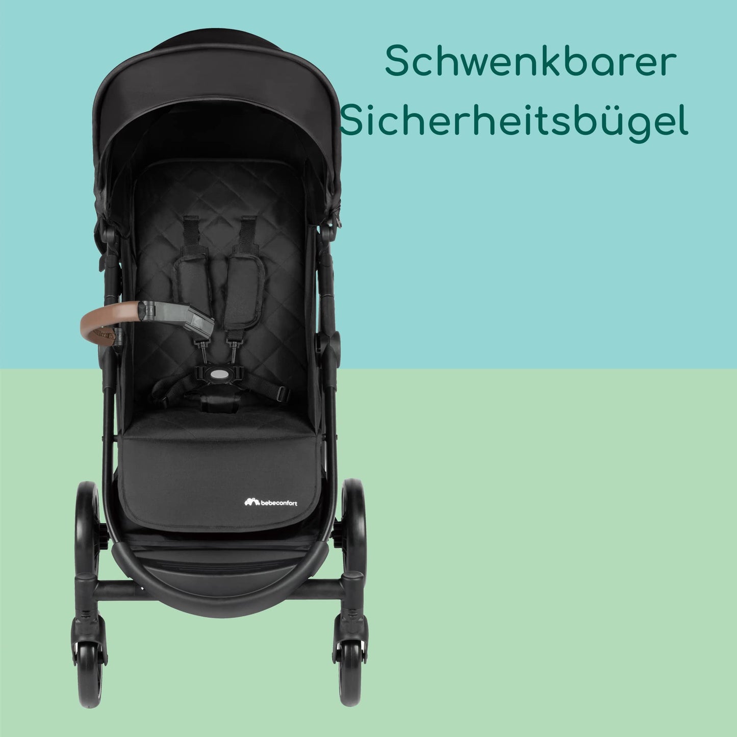 Bebeconfort Zephir, kompakter Baby Kinderwagen, 0–4 Jahre (bis zu 22 kg), leichter Reise Buggy (4,5 kg), in Kabinengröße, flacher und verstellbarer Sitz, Aufbewahrungskorb