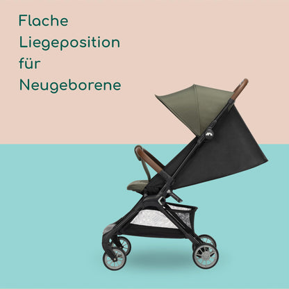 Bebeconfort Zephir, kompakter Baby Kinderwagen, 0–4 Jahre (bis zu 22 kg), leichter Reise Buggy (4,5 kg), in Kabinengröße, flacher und verstellbarer Sitz, Aufbewahrungskorb
