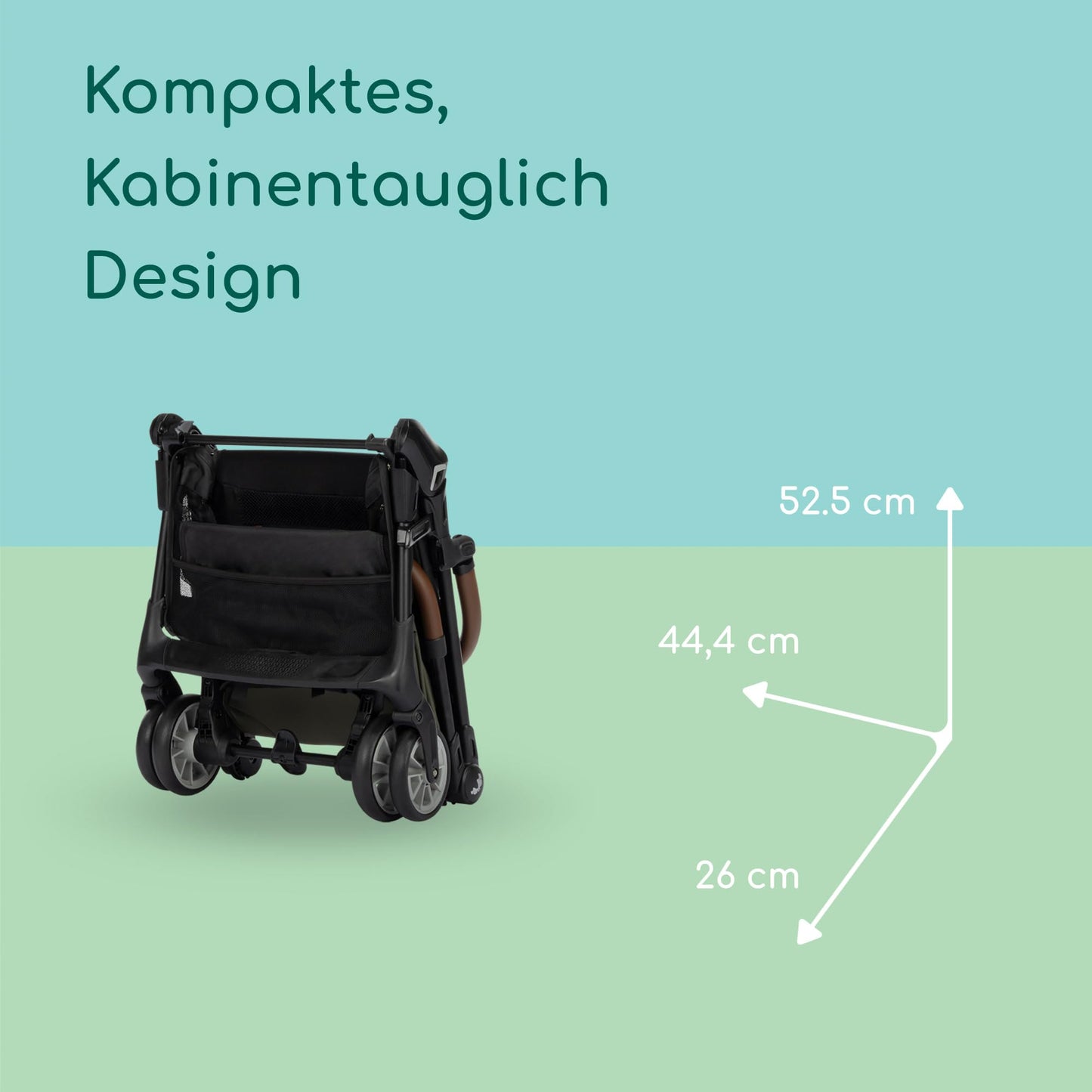 Bebeconfort Zephir, kompakter Baby Kinderwagen, 0–4 Jahre (bis zu 22 kg), leichter Reise Buggy (4,5 kg), in Kabinengröße, flacher und verstellbarer Sitz, Aufbewahrungskorb