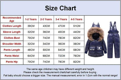 Amropi Skianzug Kinder Schneeanzug Daunenjacke mit Kapuze + Skihose 2tlg Winteranzug Set für 1-5 Jahre div. Farben
