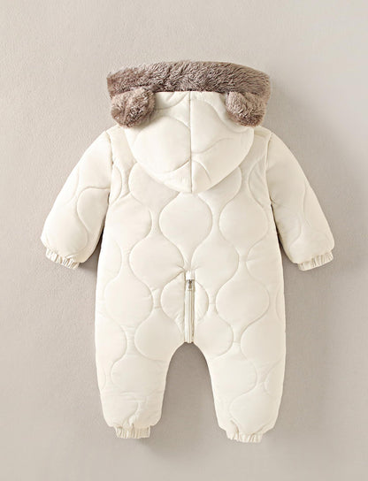 NEAWEALY Baby Winter Overall Schneeanzüge Fleece Gefüttert Warmer Jumpsuit mit Kapuze