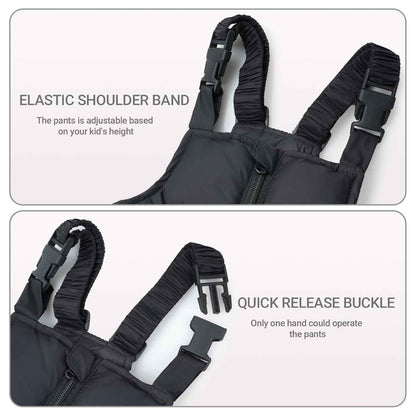 Kinder Schneeanzug mit Künstliches Fell Kaputze Verdickte Winterjacke + Skihose Daunenhose Kinderskianzug