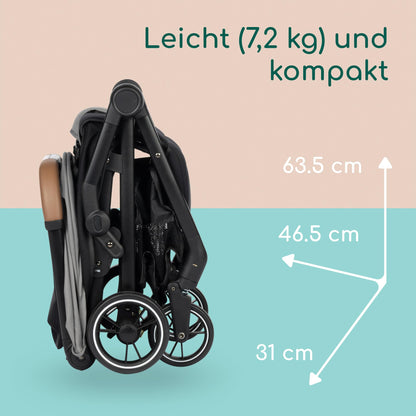 Bebeconfort Zephir, kompakter Baby Kinderwagen, 0–4 Jahre (bis zu 22 kg), leichter Reise Buggy (4,5 kg), in Kabinengröße, flacher und verstellbarer Sitz, Aufbewahrungskorb