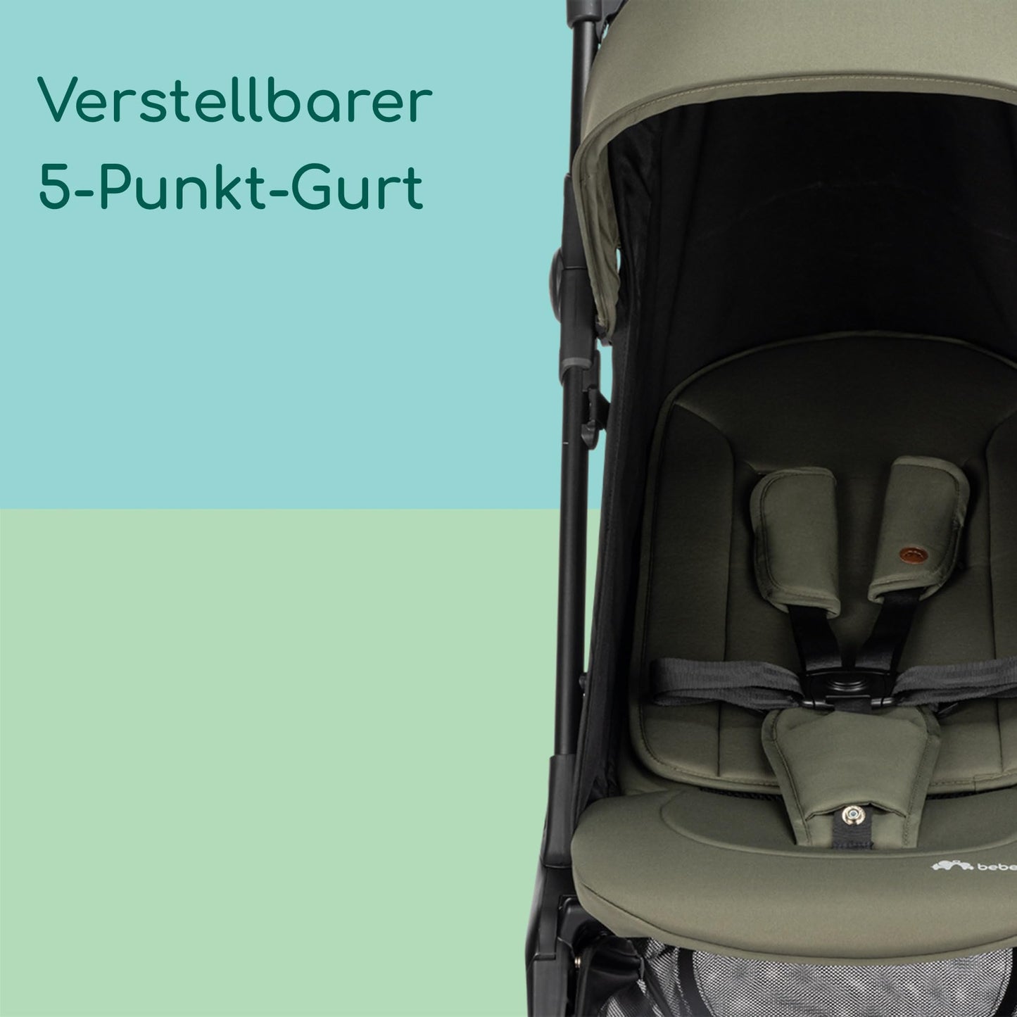 Bebeconfort Zephir, kompakter Baby Kinderwagen, 0–4 Jahre (bis zu 22 kg), leichter Reise Buggy (4,5 kg), in Kabinengröße, flacher und verstellbarer Sitz, Aufbewahrungskorb