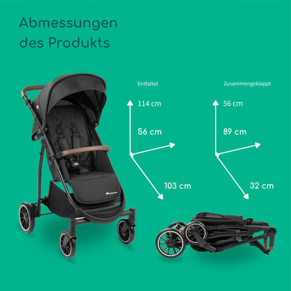 Bebeconfort Zephir, kompakter Baby Kinderwagen, 0–4 Jahre (bis zu 22 kg), leichter Reise Buggy (4,5 kg), in Kabinengröße, flacher und verstellbarer Sitz, Aufbewahrungskorb