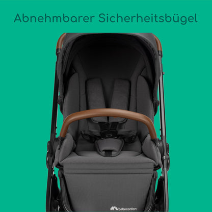 Bebeconfort Luvia Trio, Kinderwagen 3 in 1, 0–4 Jahre (0–22 kg), Baby Kinderwagen, Babyschale, Kinderwagenaufsatz, Smartes Faltsystem, Verstellbarer Schieber, Stoßdämpfung auf Rädern